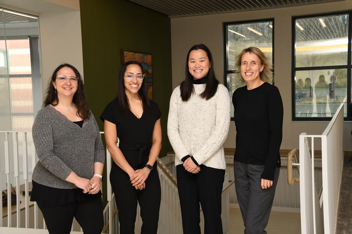 Members of the RAD Lab posed for a group photo. From left to right: Dr. Zeynep Basgoze, Michaelle DiMaggio-Potter, Josie Friedman, Dr. Kathryn Cullen